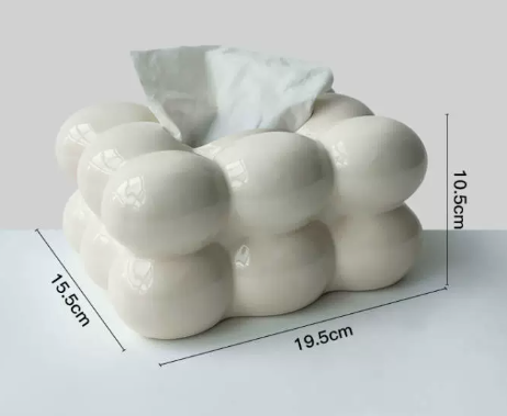 Chrome Bubble Tissue Box