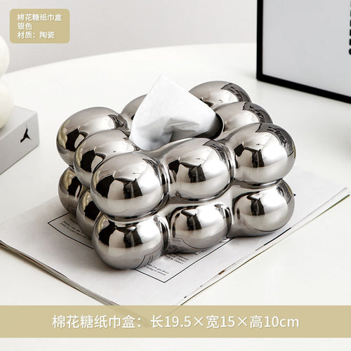 Chrome Bubble Tissue Box