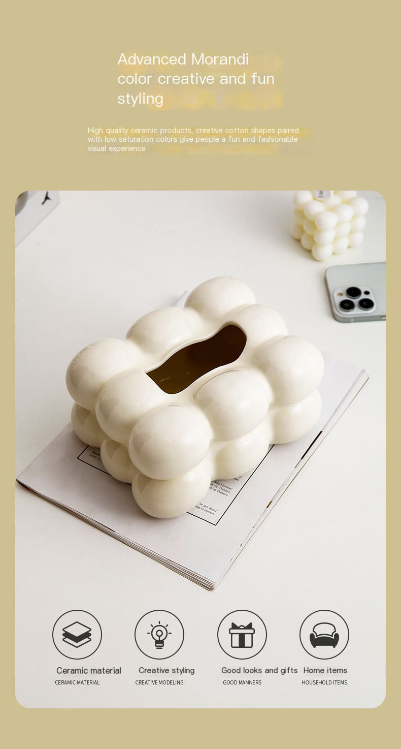 Chrome Bubble Tissue Box