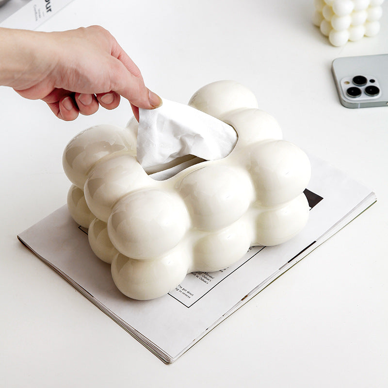 Chrome Bubble Tissue Box